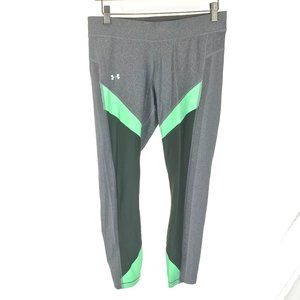 Womens Size Large Under Armour Colorblock Heatgear Compression Leggings